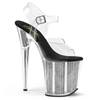 Pleaser - FLAMINGO808SRS Sandale à bride à la cheville, Pole dance chaussures - Chaussures de pole dance - Couleur argent/Transparent Product image